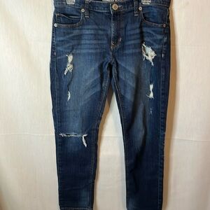 Express Distressed Girlfriend Jeans